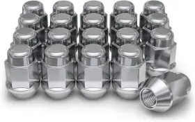 1706s-20am White Knight 197984000178 M12x1.25 Lug Nuts Bulge Acorn Chrome 20 Pack
