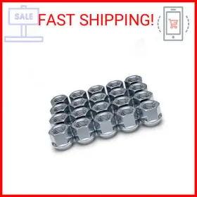 1304-1s-20am White Knight 197984000222 Zinc 1/2 Inch -20 Open-end Bulge Acorn Lug Nut 20 Count P
