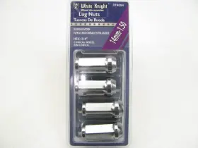 14mm-1.50 White Knight 319094 Wheel Lug Nuts - Xl Bulge Acorn 3/4 Inch Hex 4/pack