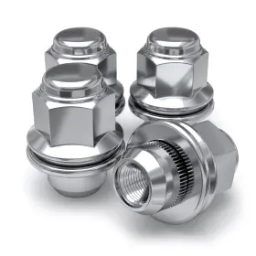 M12x1.50 White Knight 5307-4 Chrome Factory Style Lug Nuts For Select 4 Pack