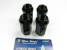 1.50rh White Knight 619197 Wheel Lug Nuts 4 Pack 14mm X Spikes Sold Separately