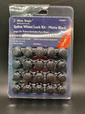 12mm-1.25 White Knight 783806 20 Pc Wheel Lug Lock Kit Chrome