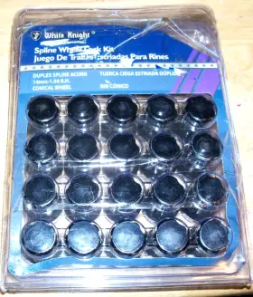White Knight Wheel Accessories 097984743801 Spilne Lock Kit 14mm X 1.50 R.h. Conical 20-pieces