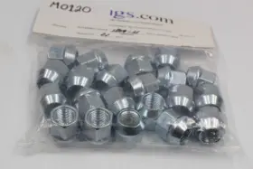1309-1s-20am White Knight Wheel Accessories Chrome M14x1.50 Open End Bulge Acorn Lug Nut 21 Pack M0120