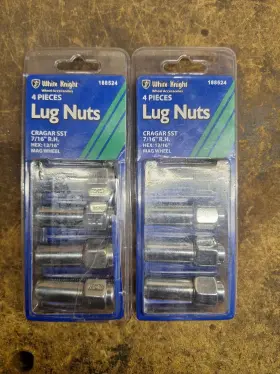 188524 White Knight Wheel Accessories Cragar Sst 7/16 Inch Rh Lug Nuts - 8 In Total