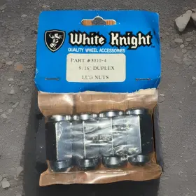 3010-4 White Knight Wheel Accessories #3010-4 Wheel/rim Lug Nut Lock Set With Key Acorn Socket 9/16