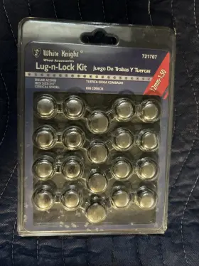 721707 White Knight Wheel Accessories Lug Nut And Lock Kit 12x1.50 Chrome 20 Nuts Key