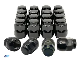 Wn-201-bk White Knight Wheel Accessories 20pc Black Lug Nuts Ball Seat Radius 12mm X 1.50 For Acura Wheels