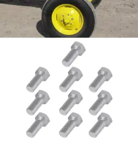 Wiqp1047 Wi-auto Fits Jd16 Front Wheel Hub Lug Bolt 10 Pk 9/16-18 X 1-1/8 Inch Fit John Deere Tractor