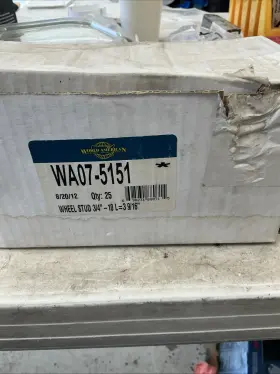Wa07-5151 World American Wheel Stud 3 9/16 Inch Length 3/4 10 Diameter/thread Dou