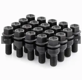99636120301 World Motorsports Porsche 911 Black Titanium Lug Bolt Highest Grade Ti64 20 Pieces- Wms