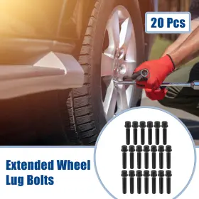 M14x1.5 X Autohaux 724117410230 20pcs Extended Wheel Lug Bolts Ball Seat 65mm Shank For Vw Audi