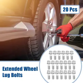 M12x1.25 X Autohaux 724117410322 20pcs Extended Wheel Lug Bolts Conical Seat 28mm Shank For Jeep