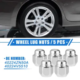 No.40224zn50a X Autohaux 724117888855 5pc M12x1.25 Wheel Lug Nuts For Nissan Altima Infiniti G20 I30