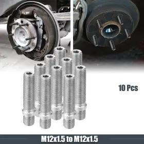 M12x1.5 X Autohaux 726215380934 10 Pcs To 58mm Car Wheel Stud For Bmw Silver Tone