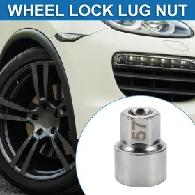 X Autohaux 781954839204 #57 Wheel Lock Lugnut 3/4 Inch Anti-theft Screw Nut Removal Key Socket For Porsche