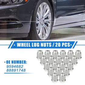 88891748 X Autohaux 9594682/88891748 20pcs M12x1.5 Wheel Lug Nuts For Chevrolet Malibu Impala Tire Lugnut No.88891748