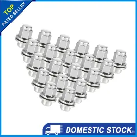 C2c35294010 X Autohaux C2c35294/c2c35294010 20x Wheel Lug Nuts For Jaguar Xf Xj Xe Durable M12x1.5 Carbon Steel Tire Lugnuts