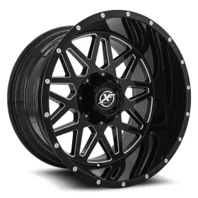 Xf-211201081651170-12gbm Xf Off-road Xf-211 Wheels 20x10 -12 8x170 125.2 Black Rims Set Of 4