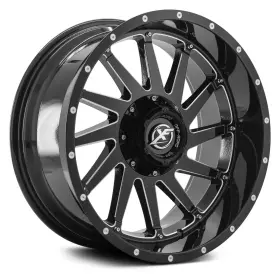 Xf-216201051271397-24gbm Xf Off-road Xf-216 Wheels 20x10 -24 5x127 78.1 Black Rims Set Of 4