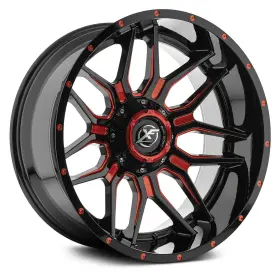 Xf-222201251271397-44gbrm Xf Off-road Xf-222 Wheels 20x12 -44 5x139.7 78.1 Black Rims Set Of 4