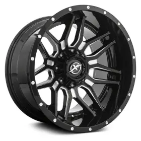 Xf-222209081651180 Xf Off-road 0gbm Xf-222 Wheels 20x9 8x165.1 125.2 Black Rims Set Of 4