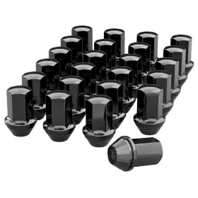 M14x1.5 Yizbap 30144 24pcs Lug Nuts Black 1.8 Inch Height Oem Cone Seat