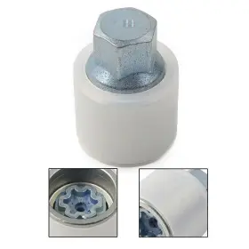 Yusen233 310006681890 1pc Locking Wheel Nut Key Bolt Letter H Fit Audi Chrome-molybdenum Steel Car