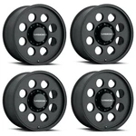 Set 4 16" Vision 56 Midway Satin Black 16X8 Wheels 8X6.5 (8X165.1) 0MM Rims New. Price: $723.28.
