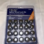 White Knight 773806 Spline Wheel Lock KIT(20 Piece) 12MM-1.25 R.h. Conical. Price: $26.95.