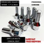 20PC Chrome Conical Saet Lug Bolts 12X1.5 For Bmw M3 M5 335 135 E46 F10 F30 E36 New. Price: $28.49.
