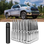 For Toyota Tundra Set Of 24 Chrome Steel Spike Spline Long Lug Nuts M14X1.5 New. Price: $59.47.