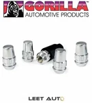 (5)GORILLA Wheel Locks, 1/2" Thread, Chrome, Bulge Acorn, 1/2-20 Rh, 71681NB5 New. Price: $32.88.