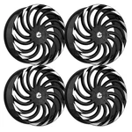 (SET-4) Azara AZA-534 22X8.5 5X112/5X114.3 38MM Black Machined Wheels Rims New. Price: $1469.82.