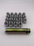 Small Diameter Spline Open End Lug Nuts 12X1.25 Thread Size Set Of 20 With Key New. Price: $7.23.