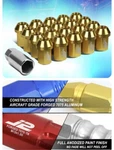 J2 Engineering Gold 20PCS M12X1.5 35MM 7075-T6 Aluminum Lug Nut Set W/adapter New. Price: $39.99.