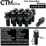 20X Audi Black 14X1.5 Ball Seat Wheel Lug Bolts 28MM Shank Fit Stock New. Price: $31.89.