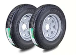 2 Rockman Trailer Tire Assembly ST175/80R13 6-PLY Silver Spoke Rim Lug On 4.5" New. Price: $159.99.