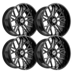 (SET-4) Off-road XF-235 20X12 Blank -44MM Black Milled Wheels Rims Inch New. Price: $1233.15.