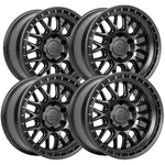 (set 4) Lock Off-road Onyx 17X9 6X5.5" +1MM Matte Black Wheels Rims 17" Inch New. Price: $1152.00.