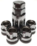 Chrome Open End Bulge 14 X 1.50 Wheel Rim Acorn Locking Lug Nuts And Key New. Price: $14.88.