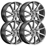(set Of 4) Platinum 466 Mystic 20X8.5 5X4.5"/5X120 +40MM Graphite Wheels Rims New. Price: $956.96.
