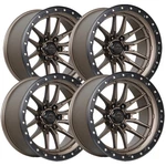 (set 4) Lock Off-road Krawler 20X9 6X5.5" +0MM Bronze Wheels Rims 20" Inch New. Price: $1548.00.