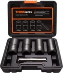 Thinkwork 1/2 Inch Drive Lug Nut Removal Tool, 5-PIECE Wheel Lock Kit, New. Price: $28.99.