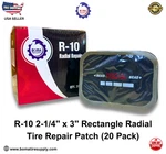 R-10 2-1/4" X 3" Rectangle Radial Tire Repair Patch 20-PACK Heavy Duty Usa New. Price: $24.95.