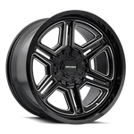 4 New 20X10 Mayhem 8117 Hermosa Black Milled 5X127 5X139.7 5X5.5 ET-25 Wheel. Price: $1076.63.