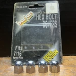 Nos Barjan Chrome Hex Bolt Covers Caps 7/16 4PCS Truck Tough Van Motorcycle New. Price: $7.99.