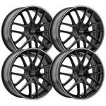 (SET-4) Touren TR60 20X8.5 5X108/5X114.3 40MM Black Machined Wheels Rims Inch New. Price: $930.00.