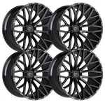 (SET-4) Tis 566BM 22X10 6X139.7 -19MM Black Milled Wheels Rims Inch New. Price: $1965.20.