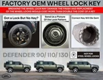 2020-2026 Land Rover Defender 90/110/130 Oem Wheel Lock Key (image Needed) New. Price: $137.85.